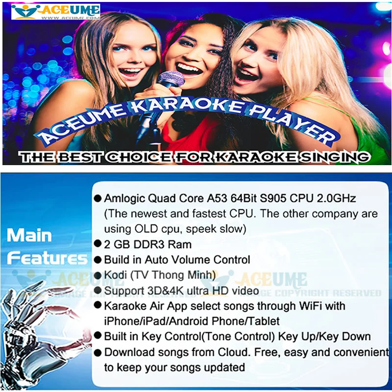  Android облачный караоке плеер/Jukebox AK3C 6 ТБ HDD 150K китайский английский SongsECHO DVD драйвер