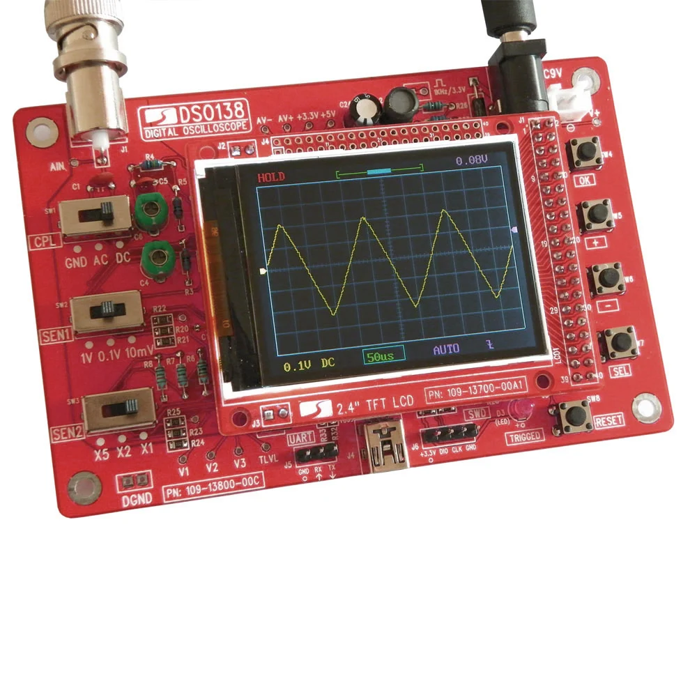 KKMOON DSO138 2 4 &quotTFT карманный цифровой осциллограф Набор DIY частей ручной + акриловый