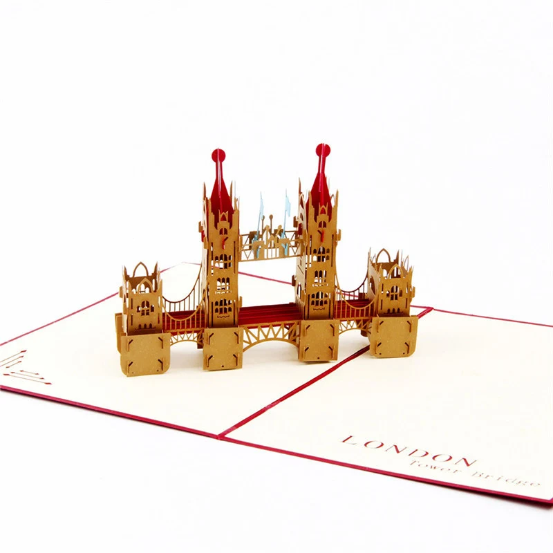 3D лазерная резка ручной работы резьба лондонская башня мост бумажные