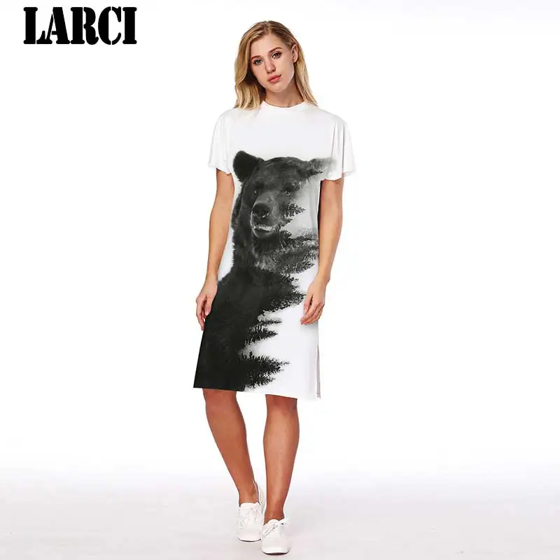 LARCI Новый 2018 Лето Рубашка с короткими рукавами Для женщин Повседневное платье