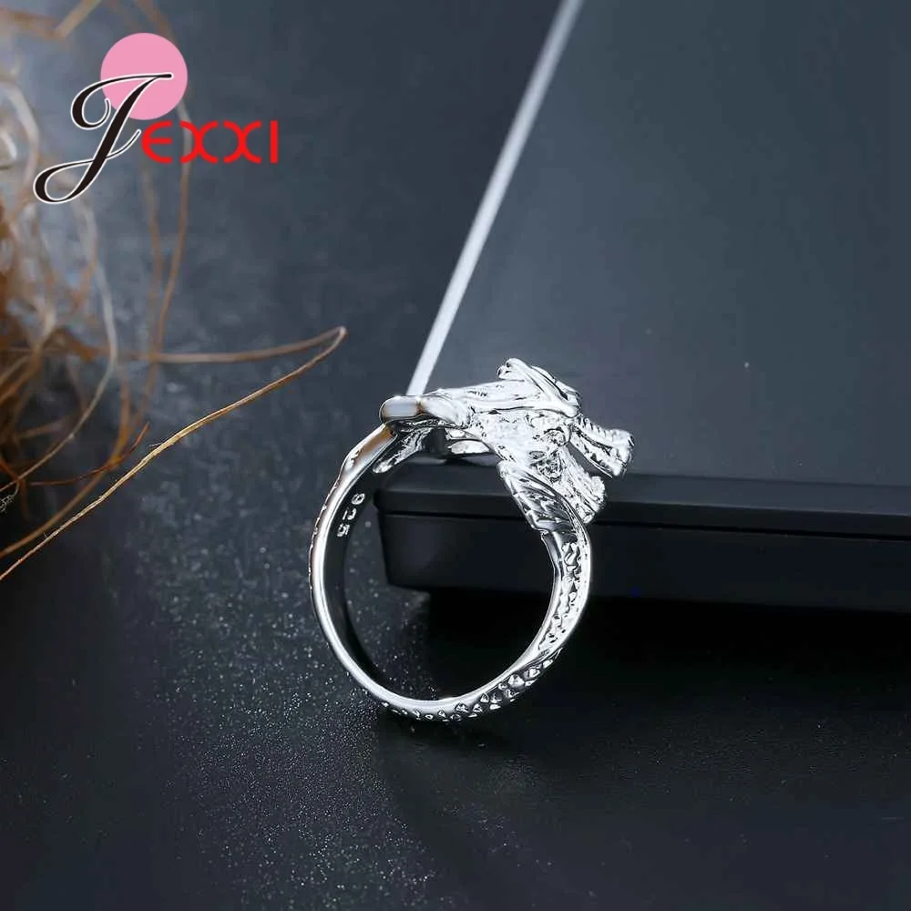 Женское вечерние ЦО из серебра 925 пробы с драконом|fashion rings for women|rings womendesigner ring |