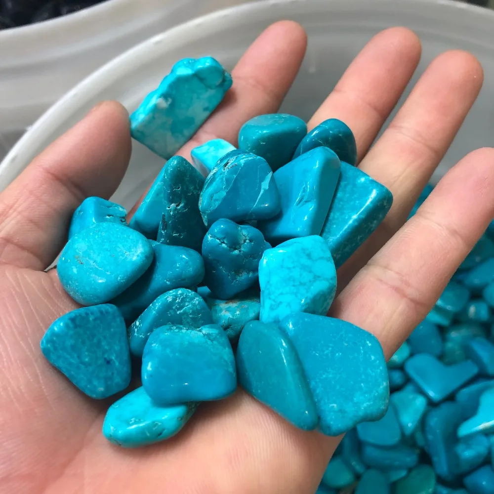 

Можно обработать натуральный бирюзовый полудрагоценный камень