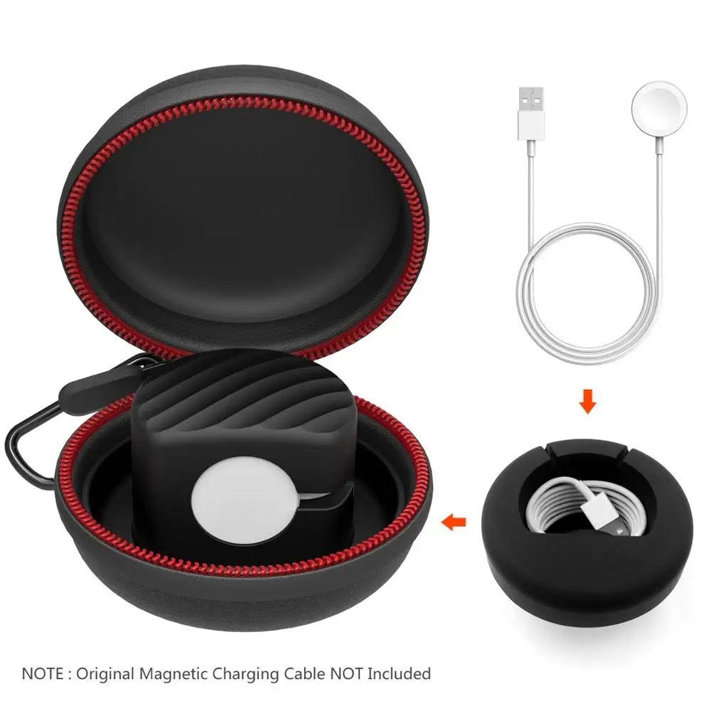 Case and charger JKING 2 в 1 1 м Магнитный зарядный кабель для Apple Watch зарядное устройство+ чехол для хранения Подставка для Apple Watch 4 3 2 1 38 мм/42 мм - Тип штекера: Case and charger