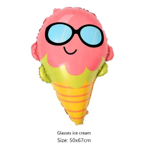 cartoon ice cream Новые фрукты овощи мультфильм арбуз/ананас/авокадо фольги воздушный шар День рождения декоративный шар для вечеринки мороженое прекрасные детские игрушки - Цвет: cartoon ice cream