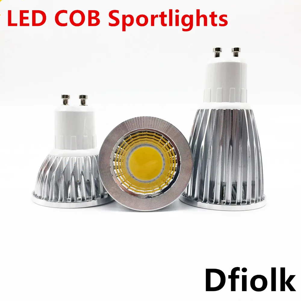 

10pcs Super bright GU10 light bulb dimmable 110V 220V warm / Pure/Cool white 85-265V 6W 9W 12W GU10 COB lamp LED GU10 spotlight