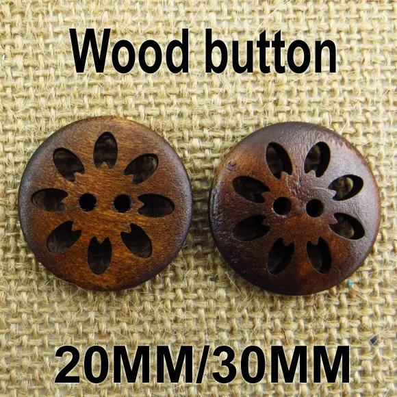 

15PCS 20MM/30MM CARVING flower BUTTON painting wooden garment decoration buttons coat boots sewing clothes accessories MCB-636