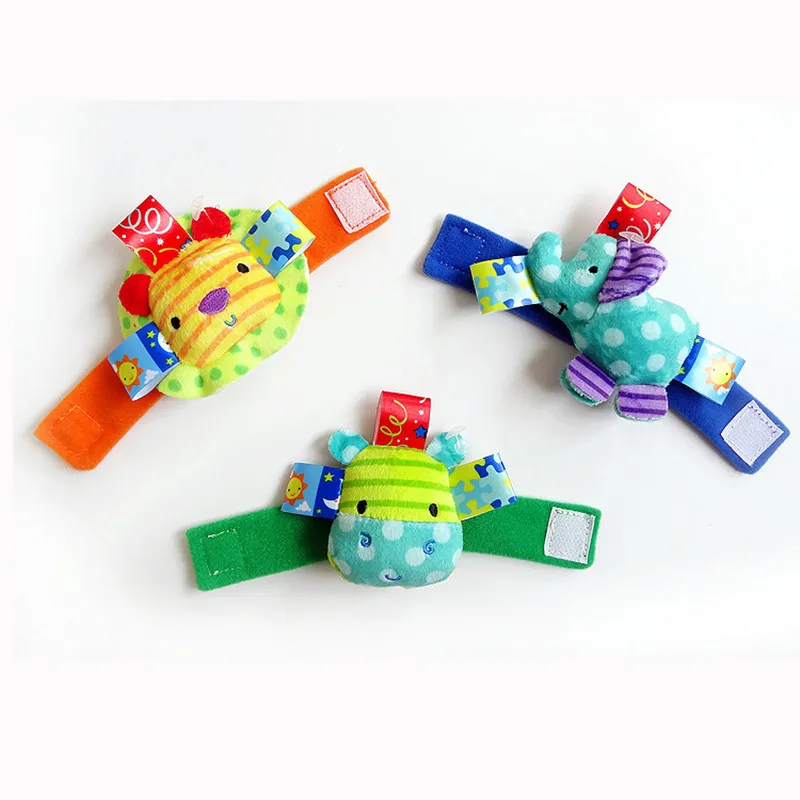 Детские мягкие детские погремушки животные плюшевые носки для новорожденных