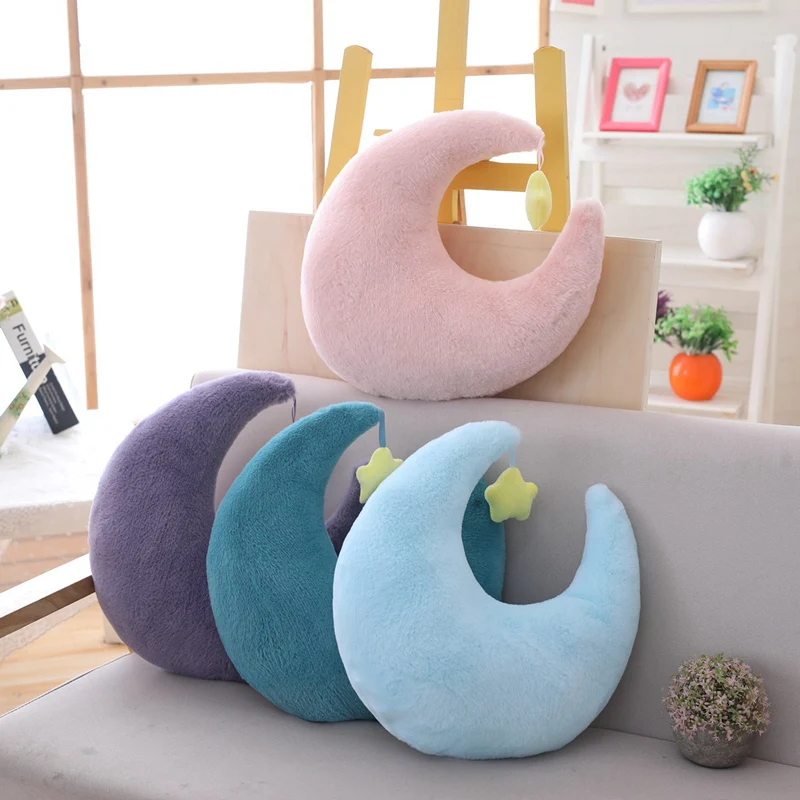 Sky Series Plush Toy Stuffed Soft Cartoon Moon Star Crown Heart-Shaped Plush Pillow Cute Sofa Cushion For Kids Birthday Gift