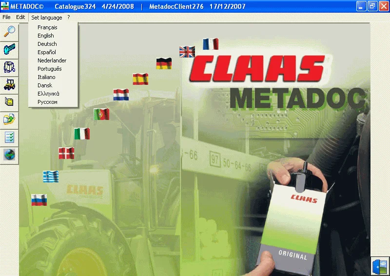 

Для Claas Metadoc v3.24