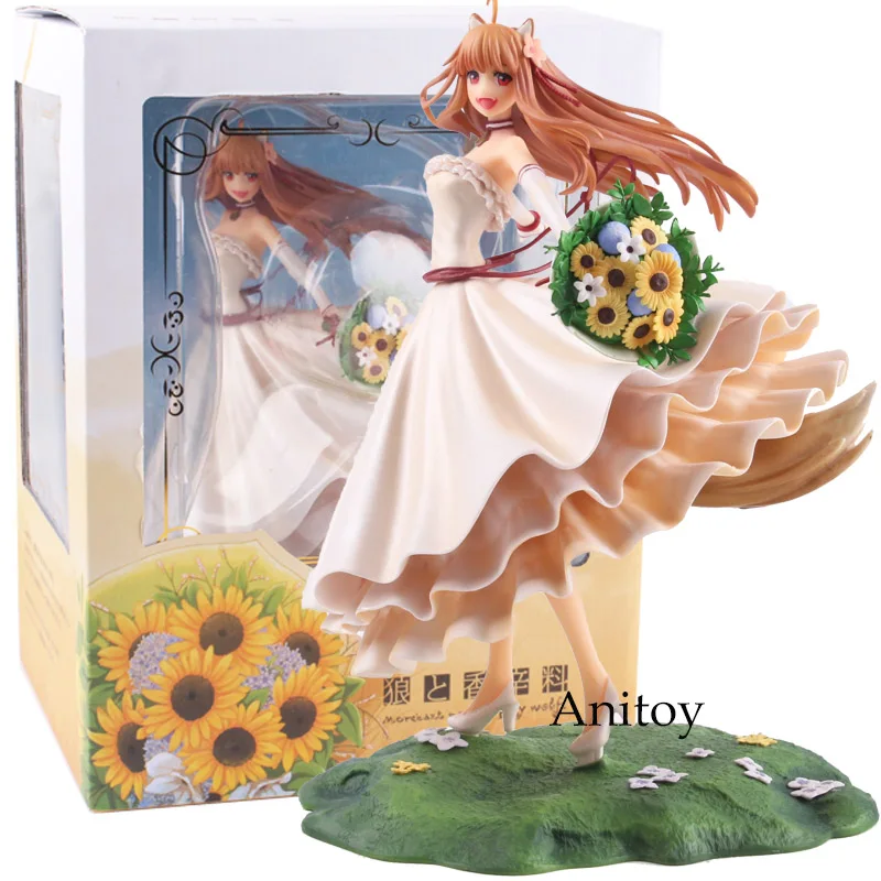Аниме Spice and Wolf Holo свадебное платье Ver. 1/8 Масштаб ПВХ Голо фигурка Коллекционная модель игрушки 21 см аниме фигурка