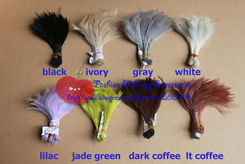 

[IuBuFiGo] 4"-6" Chicken Neck Fetaher Hat Feather 200pcs/lot #14Color