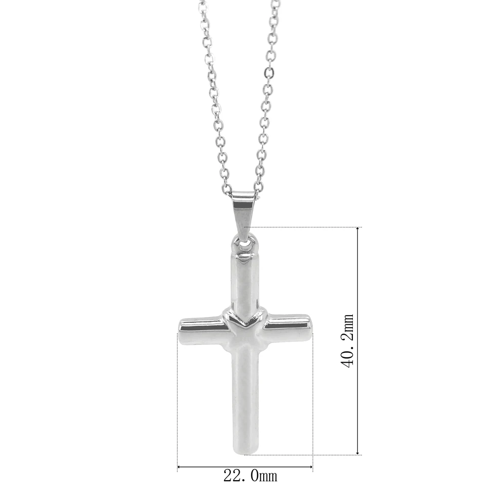Мужская цепочка из нержавеющей стали RINYIN кулон в форме Креста полированного тифа