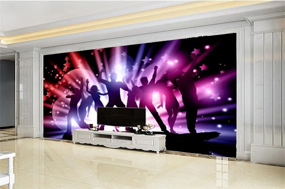 Оптовая торговля бар KTV украшения 3d обои Счастливые ночи счастливые толпы