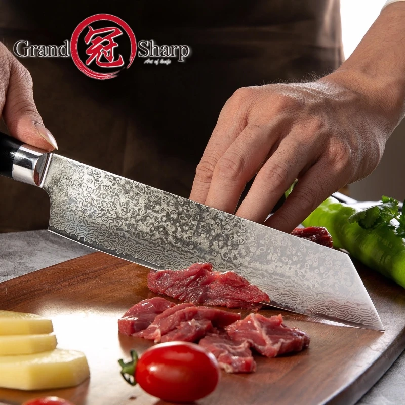 GRANDSHARP дамасский нож шеф повара 8 2 ''vg10 Дамасская сталь японские кухонные ножи