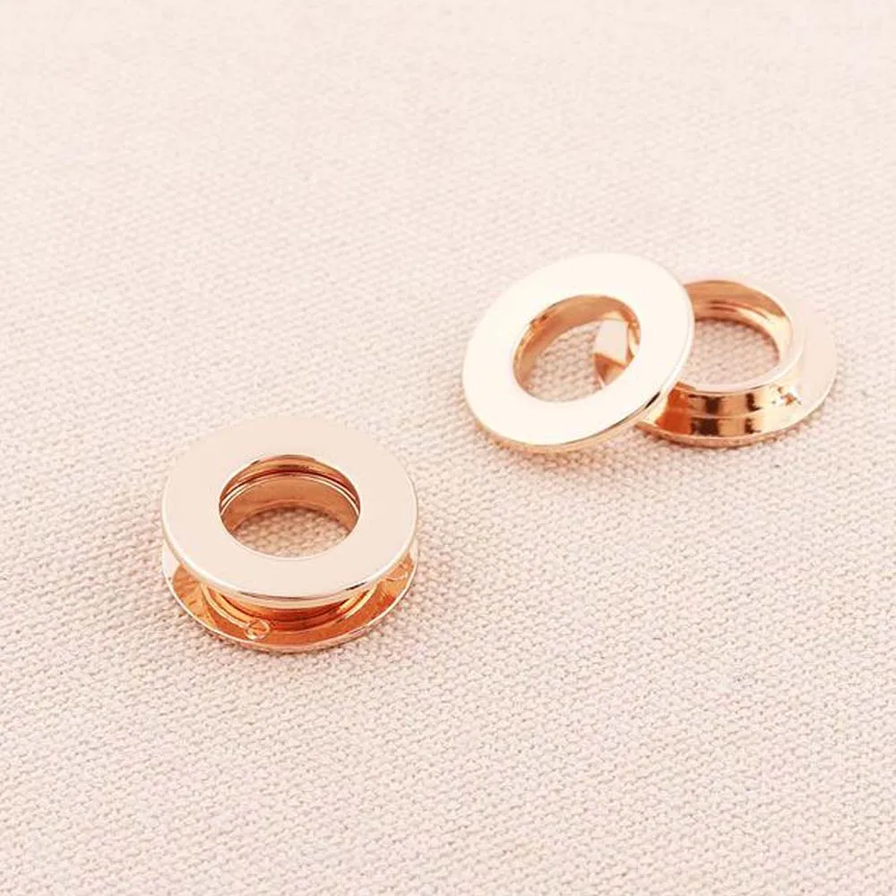 rose gold 10 шт./лот 22 мм наружный металлический сплав золото/черный/серебро розовое золото цвет люверсы для ремня сумка аксессуары для одежды - Цвет: rose gold