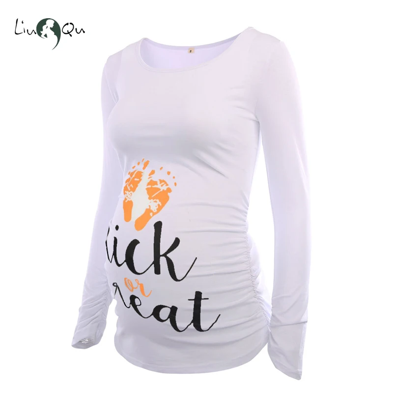 Хэллоуин лодыжки череп женская блузка Одежда для беременных Забавный Топ топы