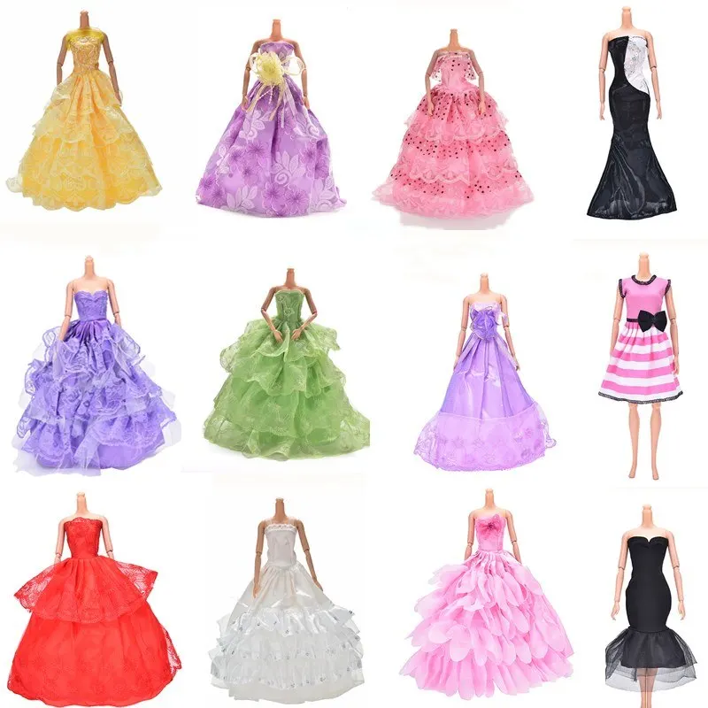 1 шт. Многослойная Летняя платье принцессы для куклы ручной работы или обувь