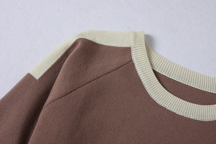 ALPHALMODA осенне-зимние женские вязаные штаны и свитер, комплекты одежды из 2 предметов, пуловеры с круглым вырезом, цветные трикотажные комплекты с карманами