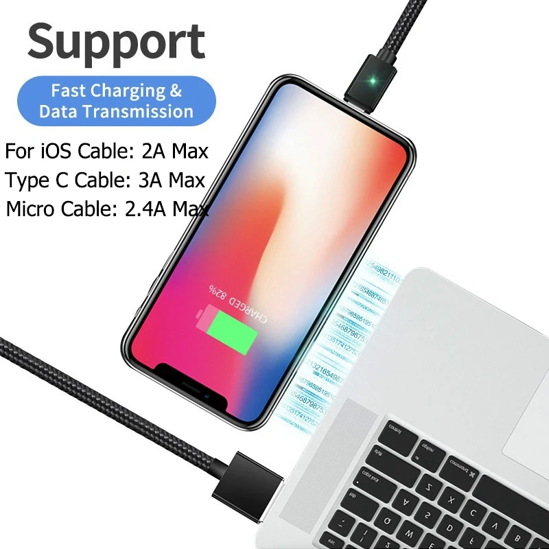 Зарядный кабель Магнитный USB кабель для передачи данных для iPhone быстрой зарядки Тип-C кабель микро-usb для samsung Galaxy A70 A50 A30 Kabel Magnetyczny