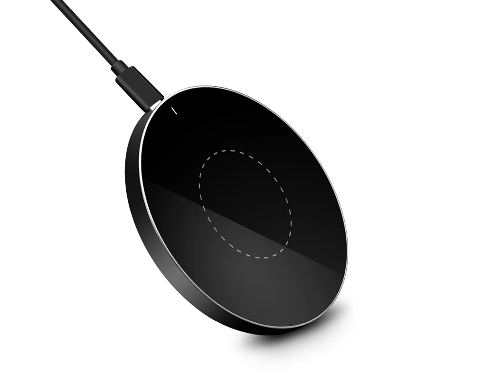 Cinkeypro QI Беспроводной Зарядное устройство зарядки Pad 5 В/1A Алюминий и акриловая подставка для iPhone 8 10 x Samsung Galaxy s6 S7 S8 Примечание 5 edge