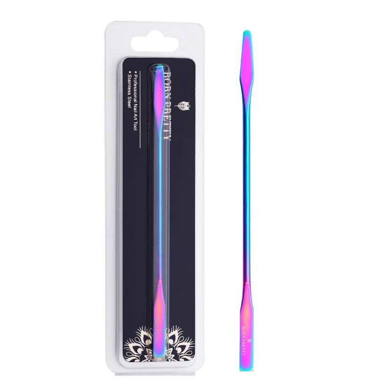 BORN PRETTY color ful двусторонний инструмент для наращивания ногтей, инструмент для дизайна ногтей, многофункциональный смешанный шпатель, ложка, палочка для смешивания цветов