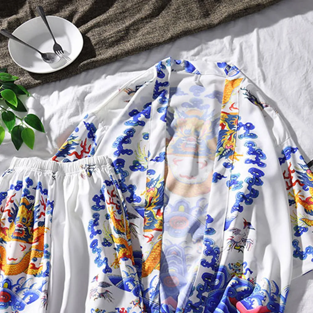 Fashion Lovers Individuality Print Top Blouse Kimono Hot Spring Clothing 2019 Best Selling Products T Shirt May24 | Мужская одежда