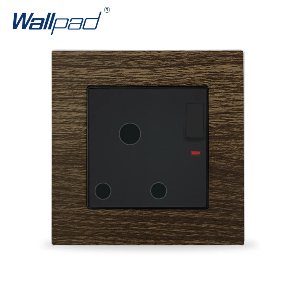 Деревянная 15amp переключаемая круглая розетка Wallpad умная | Электрические розетки -32966668491