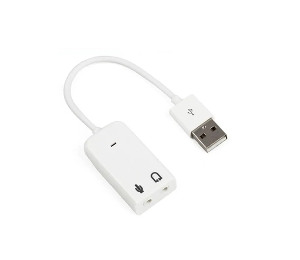 USB звуковая карта Виртуальная 7 1 3D Внешний аудио адаптер к разъему 3 5 мм наушники