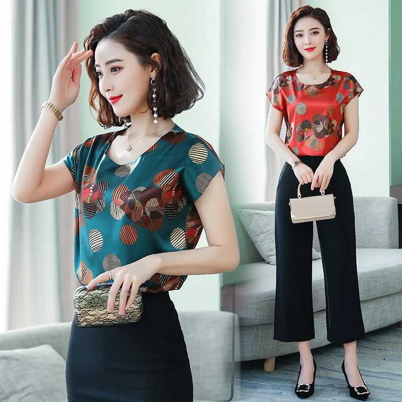 Женская летняя футболка с коротким рукавом и круглым вырезом 4608 50|Футболки| |