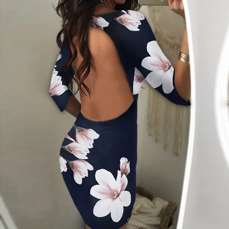 Летние пикантные Клубные платье 2018 Новая мода v образным вырезом выдалбливают