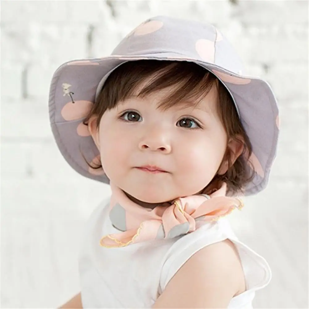 2016 Kawaii Baby Sun Hat Kid Children Girl Summer Outdoor Cotton Cap Printed | Детская одежда и обувь