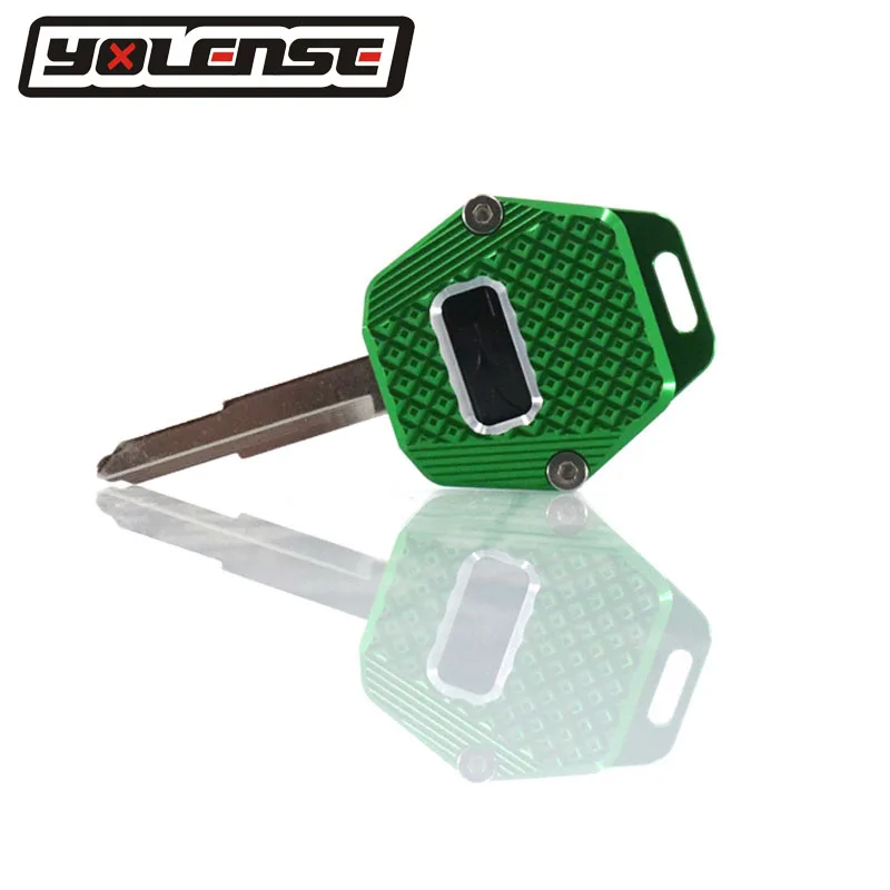 Green Для KAWASAKI Z750 Z1000 ZX-6R ZX9R ZX10R ZX-10R ZXR250 ZXR400 ZZR400 ZZR600 Мотоцикл с ЧПУ ключ крышка чехол оболочка ключи - Color: Green