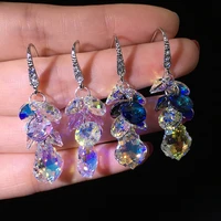 sparkling austria crystal earrings korean earrings wild style personality temperament ear studs ear accessories