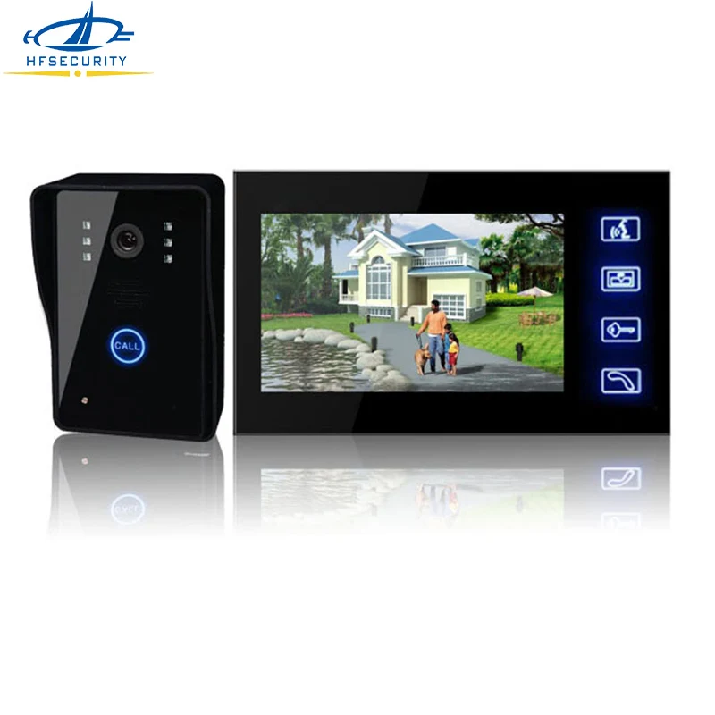 

[HFSECURITY] Colorful 7inch Wired Video Doorbell Intercom Speakerphone Video Door Phone with Waterproof Outdoor IR Camera
