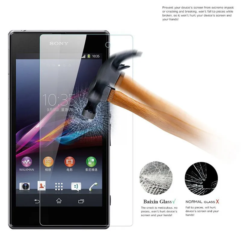 2 шт. спереди + сзади Экран протектор Закаленное Стекло чехол для sony Xperia Z1 Z 1 3 4 5 Z5