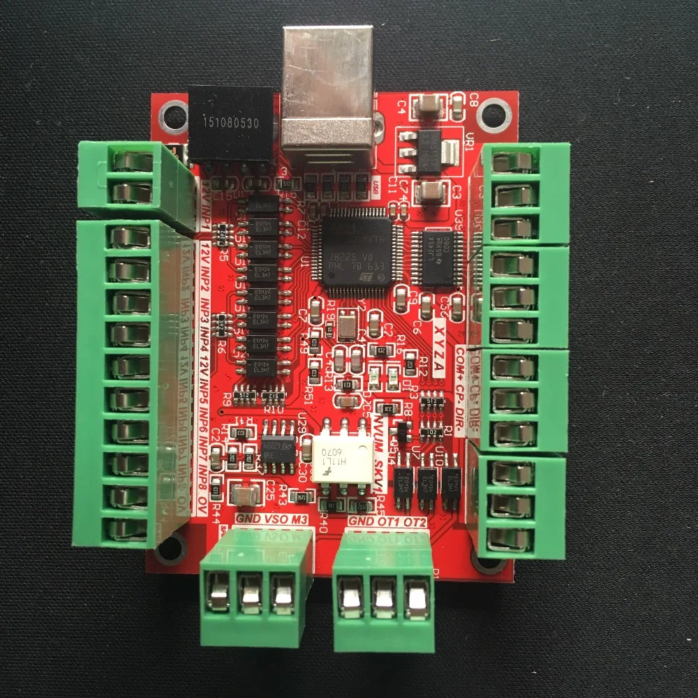 ЧПУ USB 4 Ось Mach3 100 кГц движения Управление карты Breakout совета 12 24 В для
