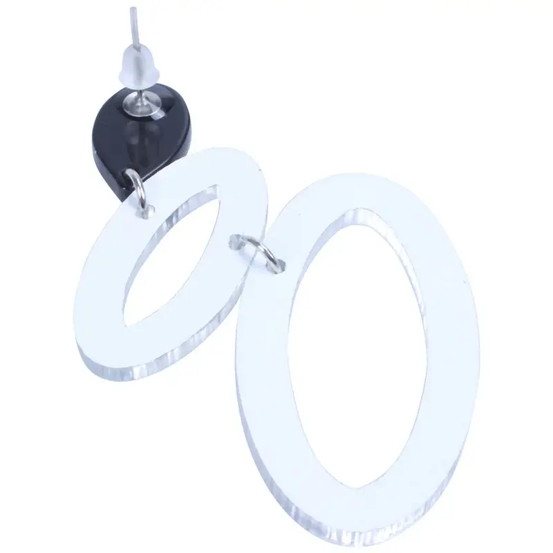 Fashion Geometric Long Earring Drop Earrings Multiple Oval Acrylic Big | Украшения и аксессуары