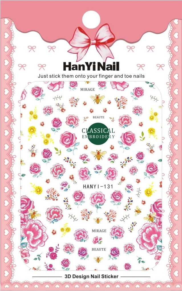 HanYiNail 104-134 Новинка Весна счастливый кот фантазия цветы ногти искусство стикер Harajuku обертки для ногтей наклейки Советы маникюрные наклейки