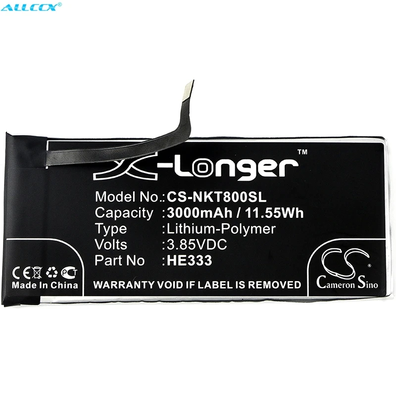 Cameron Sino 3000mAh Battery HE333 for Nokia 8 Sirocco Global Dual SIM TD-LTE HMD Avatar | Мобильные телефоны и