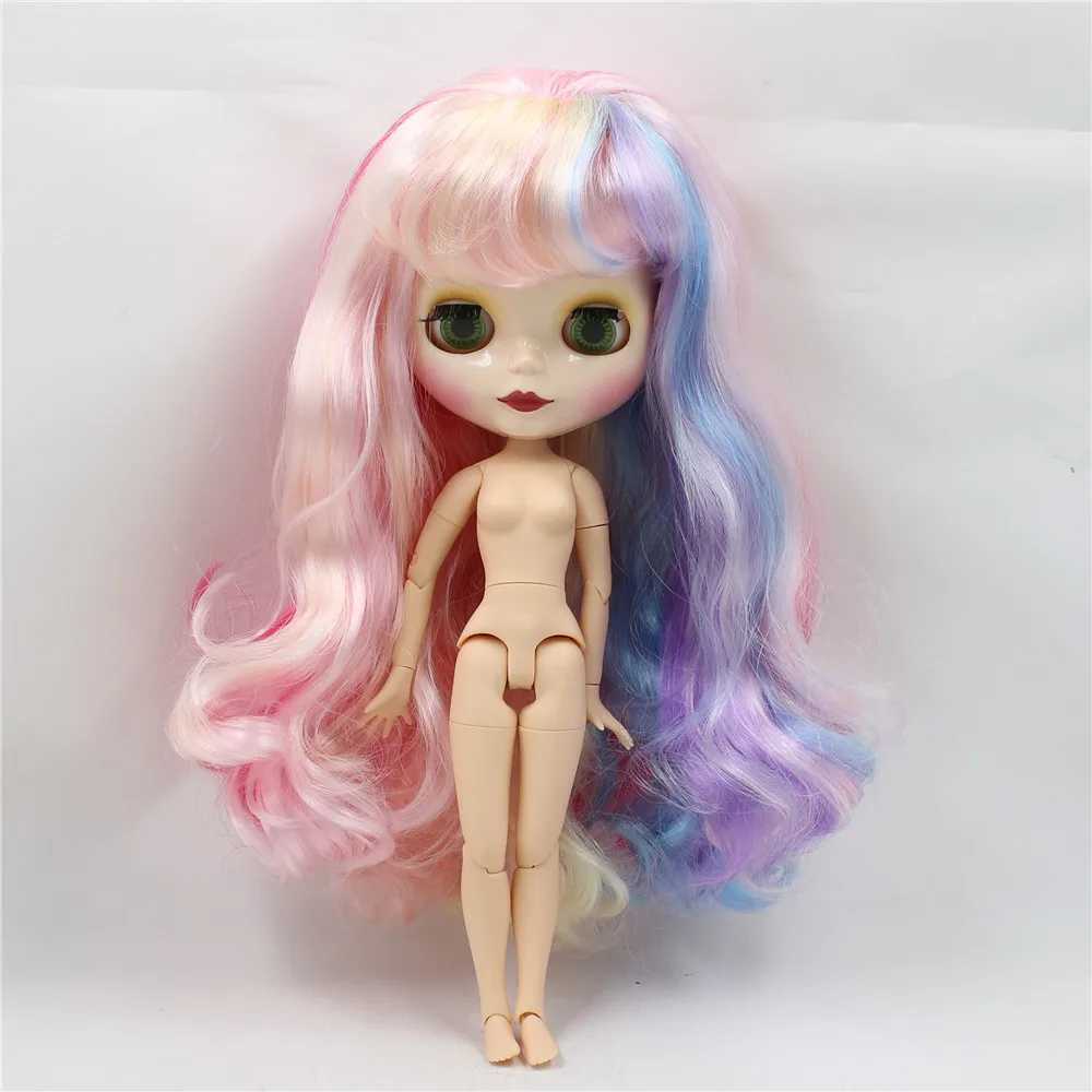 Ледяная кукла DBS Blyth радужные волосы для суставов тела 1/6 bjd 30 см белая кожа|joint