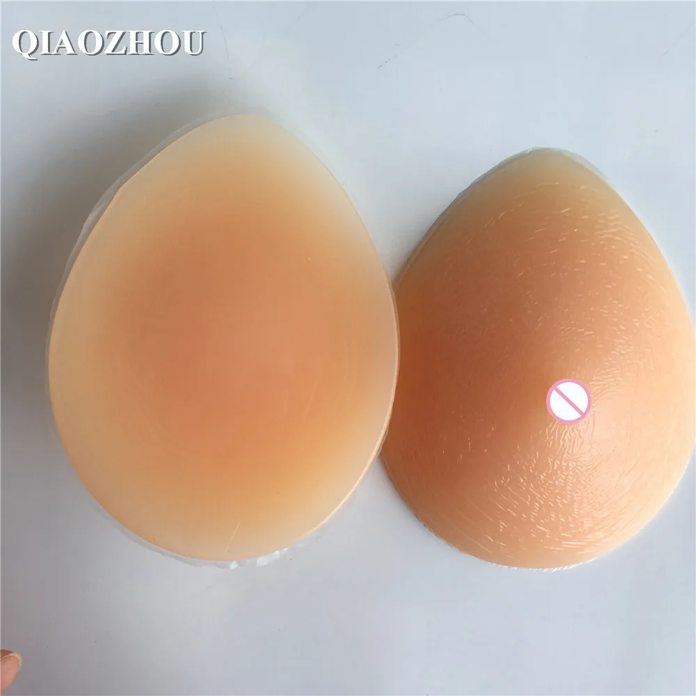 

700 g/pair realistic mastectomy silicone breast form pad teardrop shape medical false breasts prosthesis