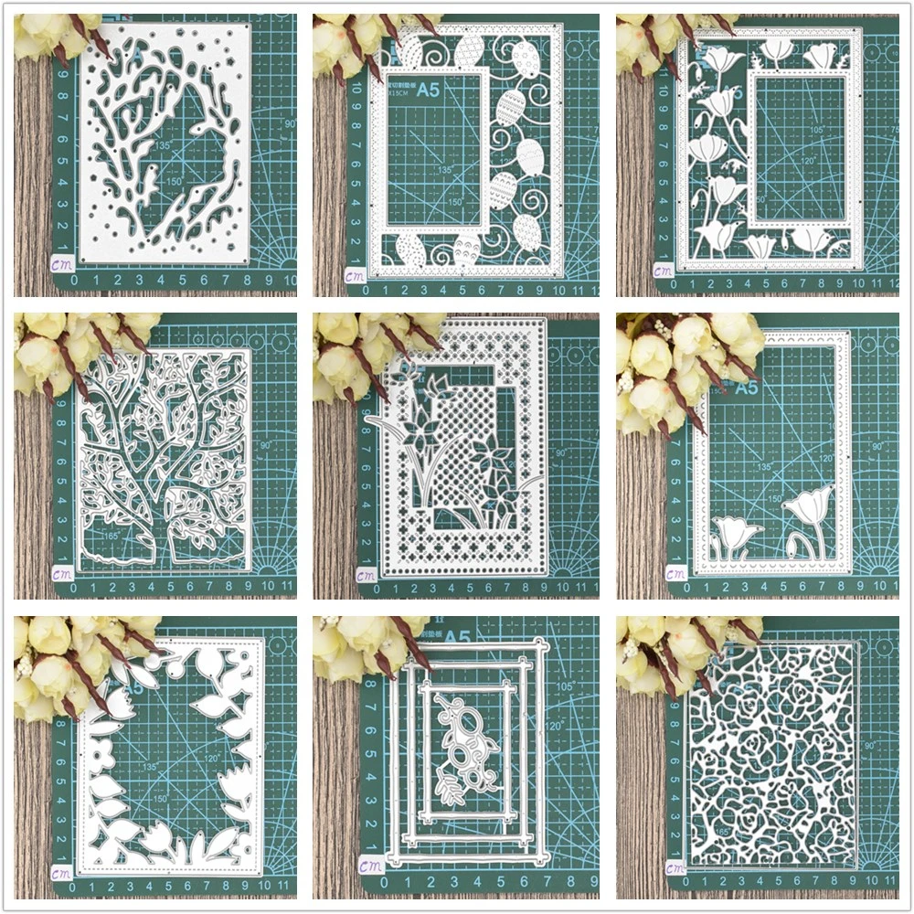 Девушка силуэт прямоугольной рамки металла резки штампы искусство тиснение для