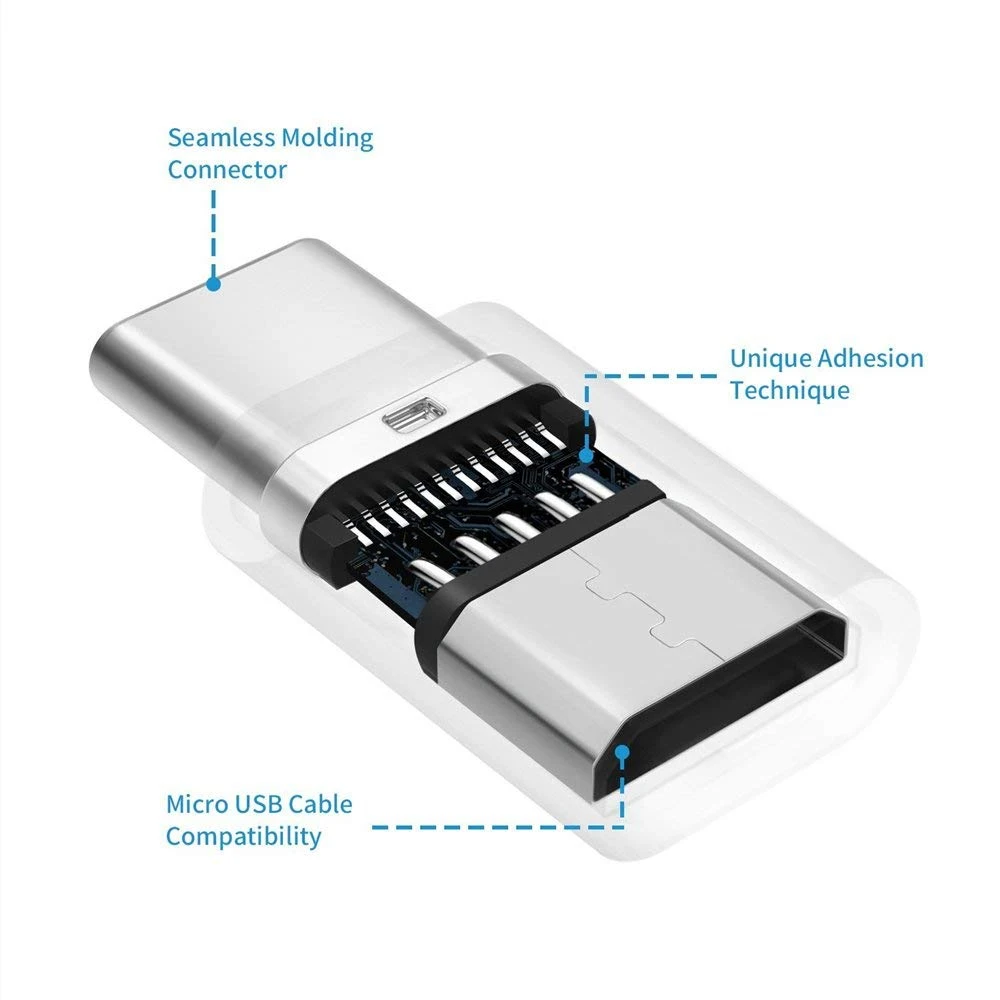 Xnyocn USB адаптер C к Micro конвертер Кабель Type 3 1 для Macbook Samsung S8 Huawei P10 P9 OTG