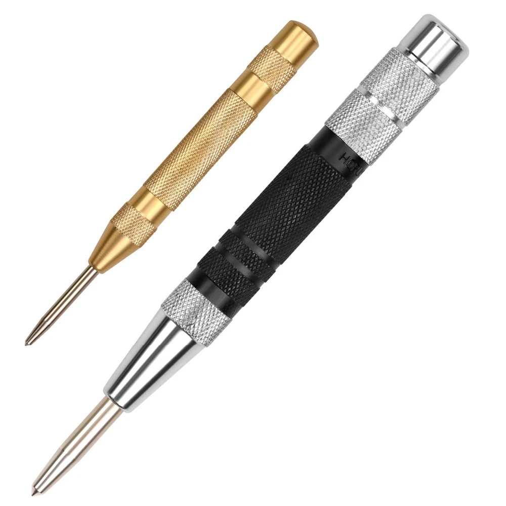 

2021-SEDY Super Strong Automatic Centre Punch and General Automatic Center Punch Adjustable Spring Loaded Metal Drill Tool 2pcs