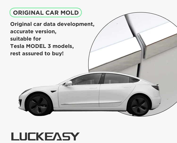 LUCKEASY автомобиль из нержавеющей стали отделка хвоста для Tesla модель 3- хвост ворота Отделка 1 компл