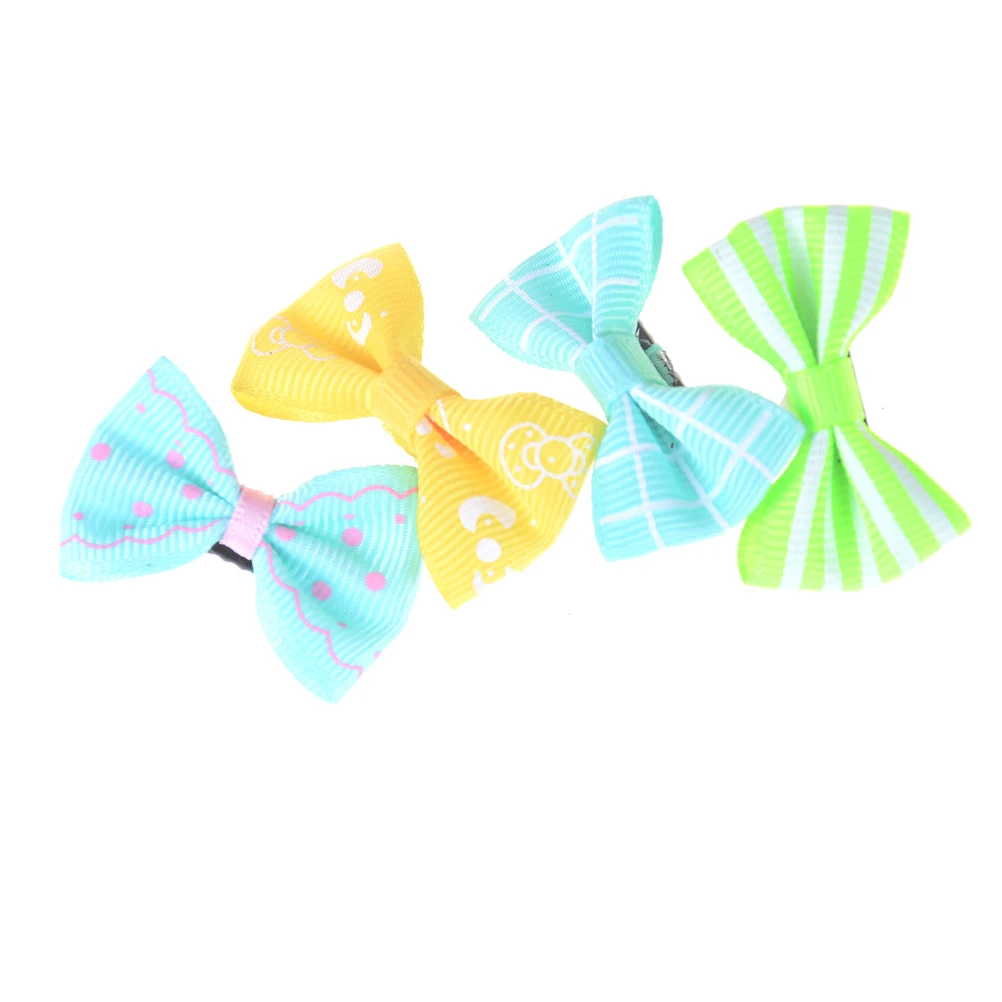 

10Pcs Lovely Hairbows Grosgrain Ribbon Bows Hair Clips Baby Girls Little Mini Hairpins Small Top For Children Headwear