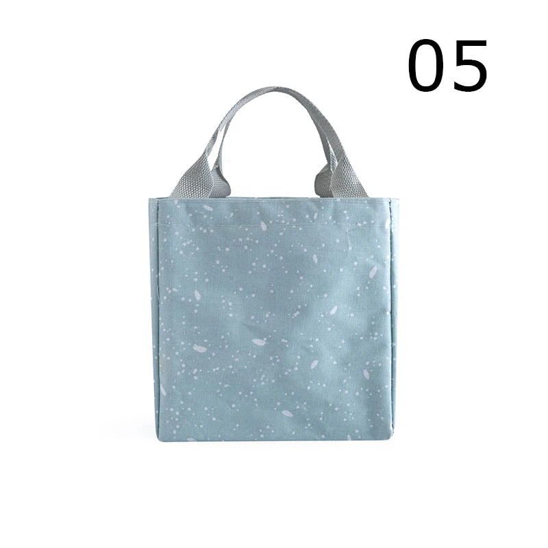 falling snow blue BONAMIE женская сумка для обеда на шнурке для леди, девочек, детская портативная термоизолированная охлаждающая коробка-сумка для обеда, сумка для пикника, новинка - Цвет: falling snow blue