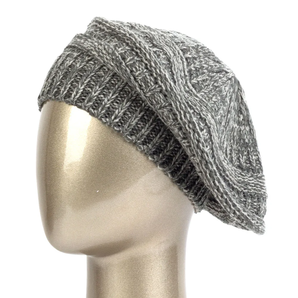 

Women Female Fashion Double Color Wool Knit Hats Winter Spring Warm Berets Hats Girls Caps Turban Wraps Slouchy Beanies Casual