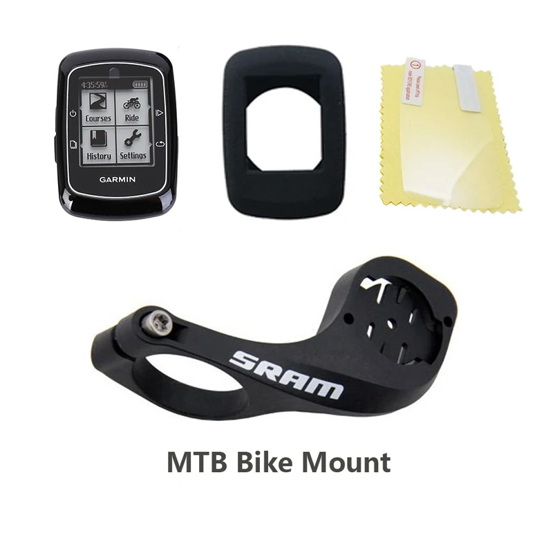Garmin Edge 200 велосипедный компьютер велотренажер gps Карманный приемник беспроводной, крепление/четверть поворота/Чехол/защита экрана - Цвет: GPS w Case MTB Mount