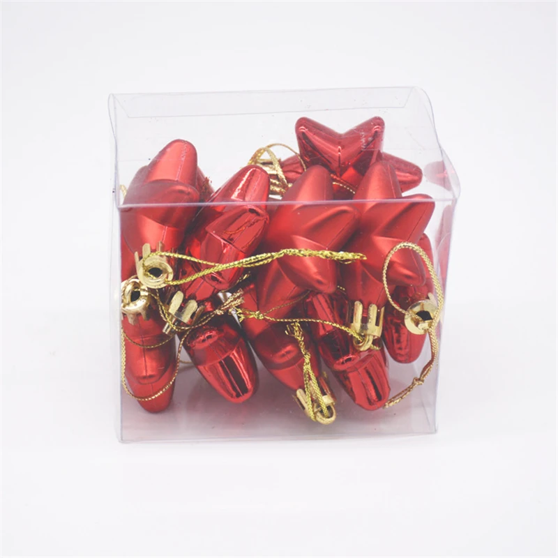 12 шт./лот Рождественская елка кулон украшения Рождественские гексагональной